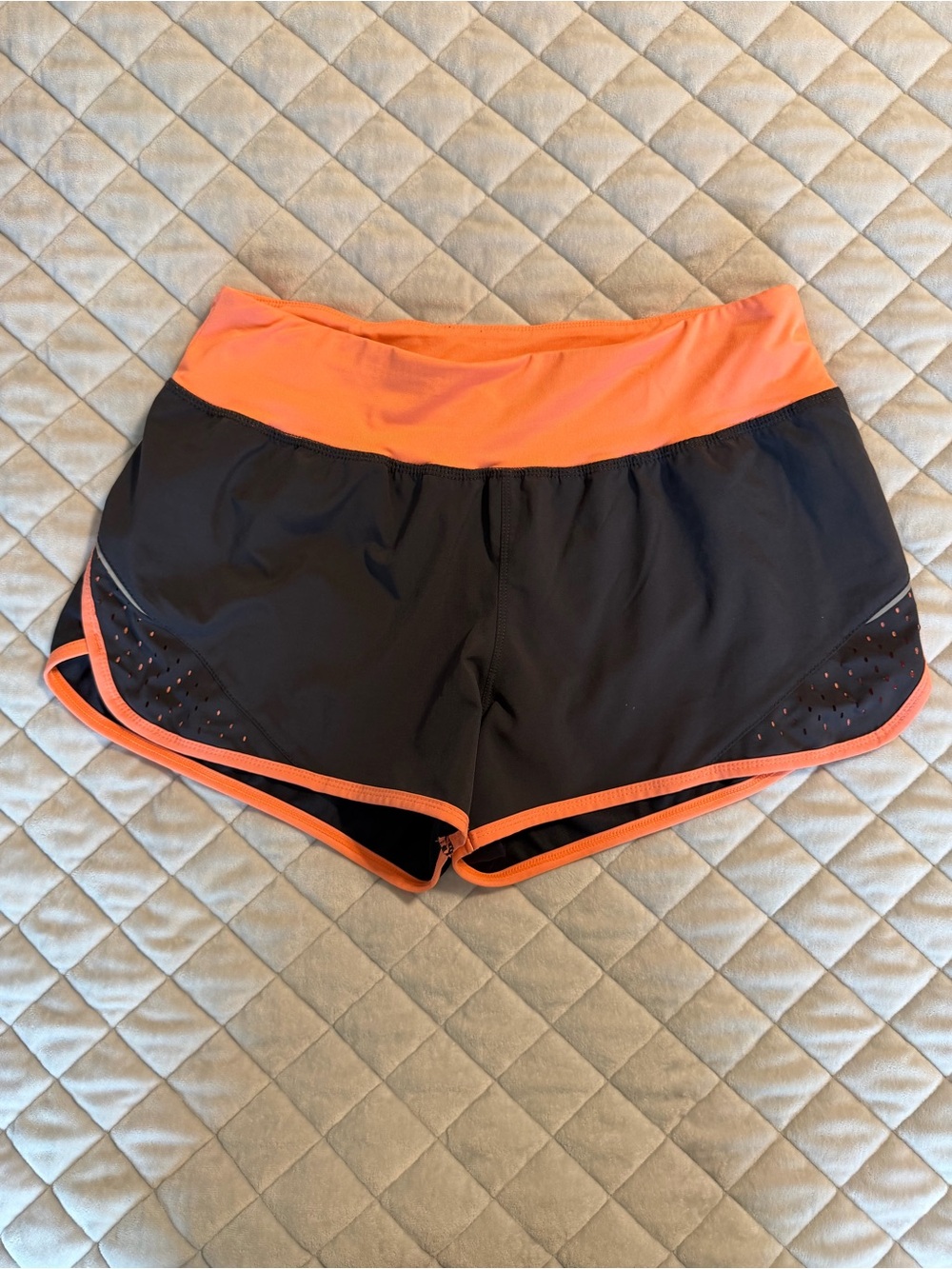 Champion gray and orange athletic shorts - size medium